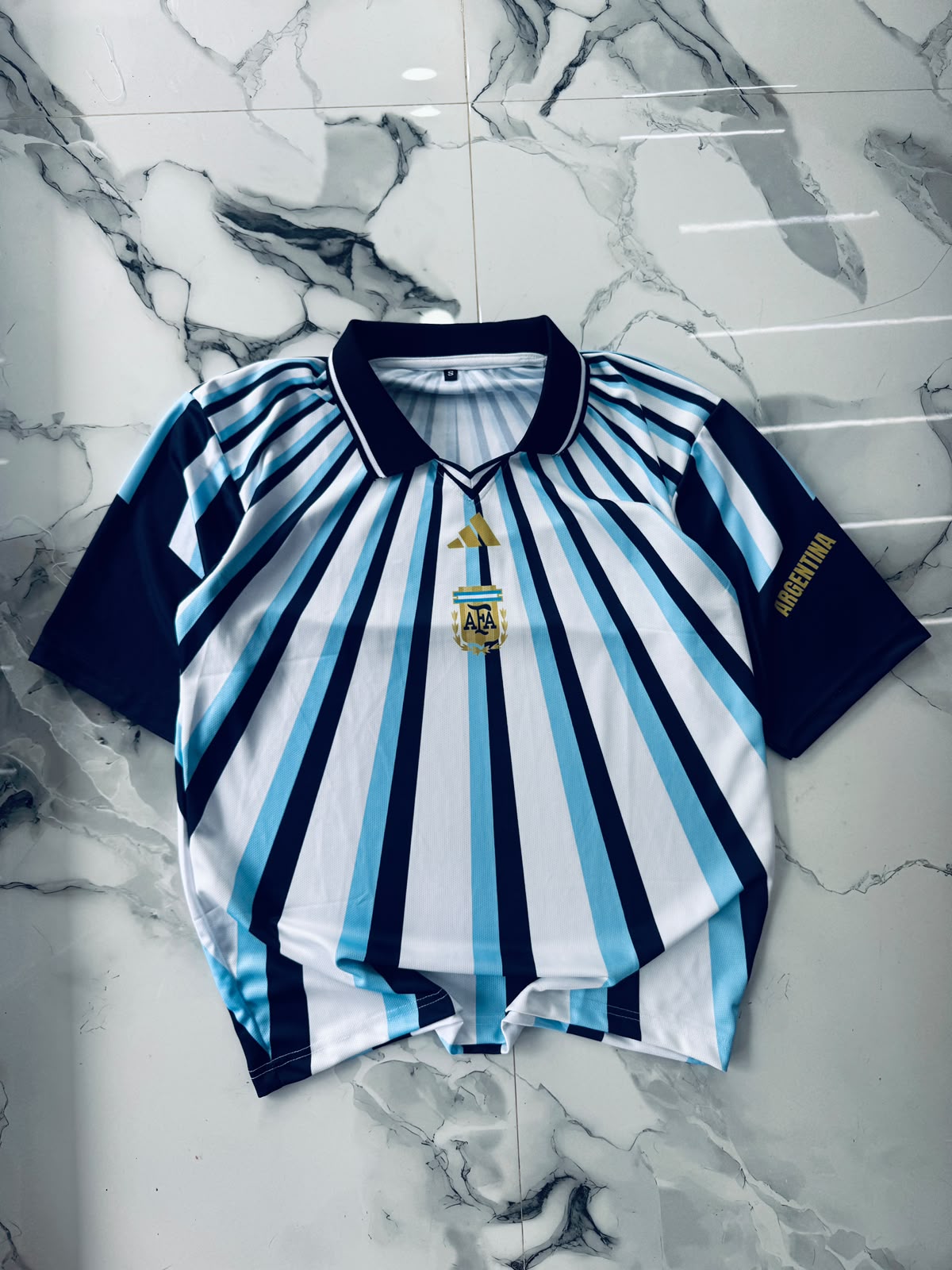 Argentina Home Football Jersey – Premium Fan Edition (Sky Blue & White)