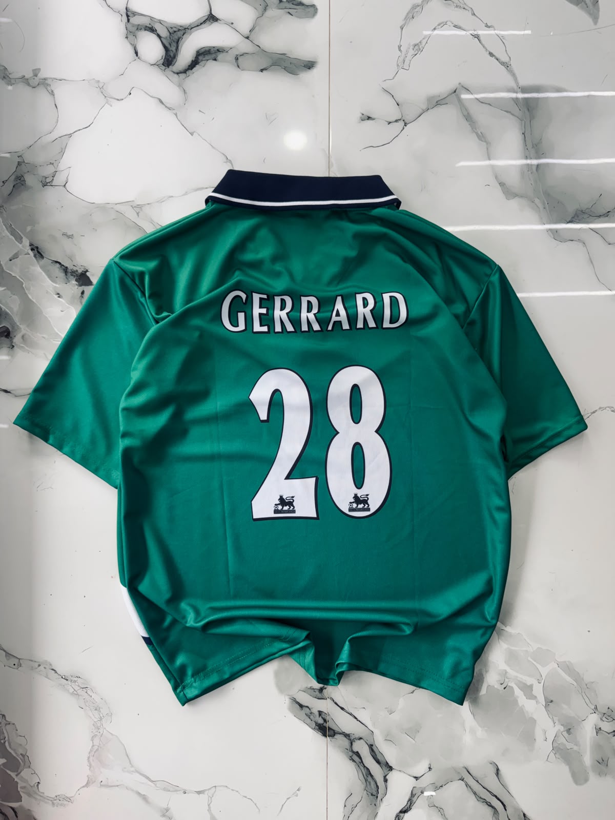 Liverpool Steven Gerrard #28 Away Football Jersey – Premium Fan Edition (Green)
