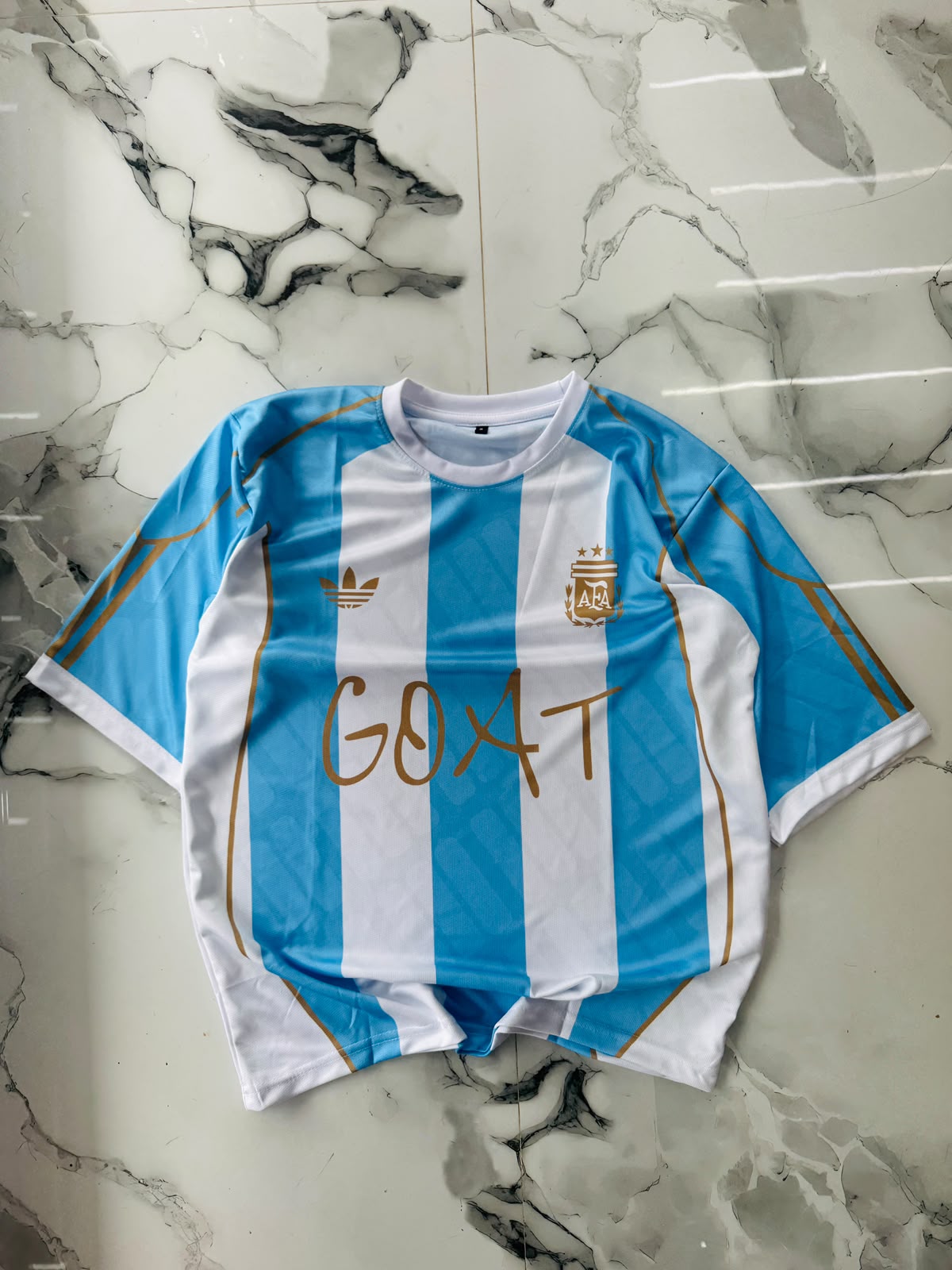 GOAT Argentina Sky Blue & White Football Jersey – Fan Edition