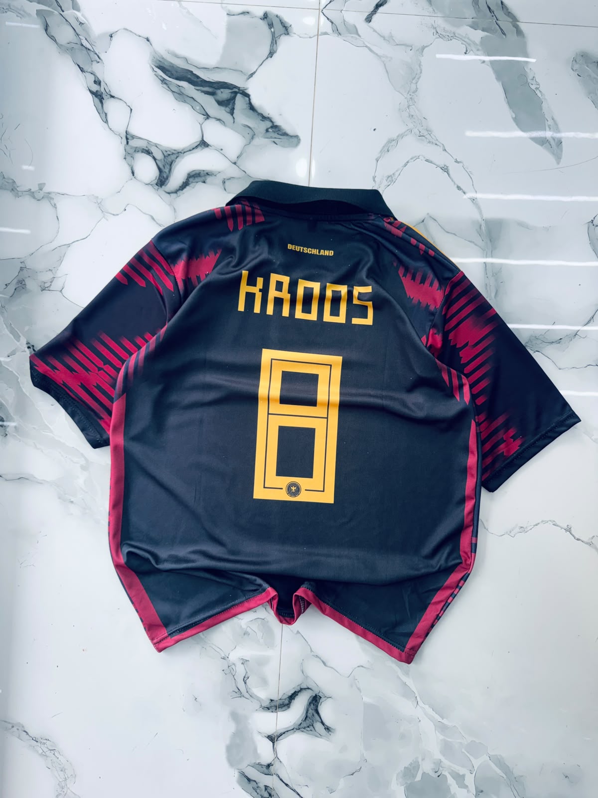 Germany Kroos #8 Black Away Football Jersey – Fan Edition