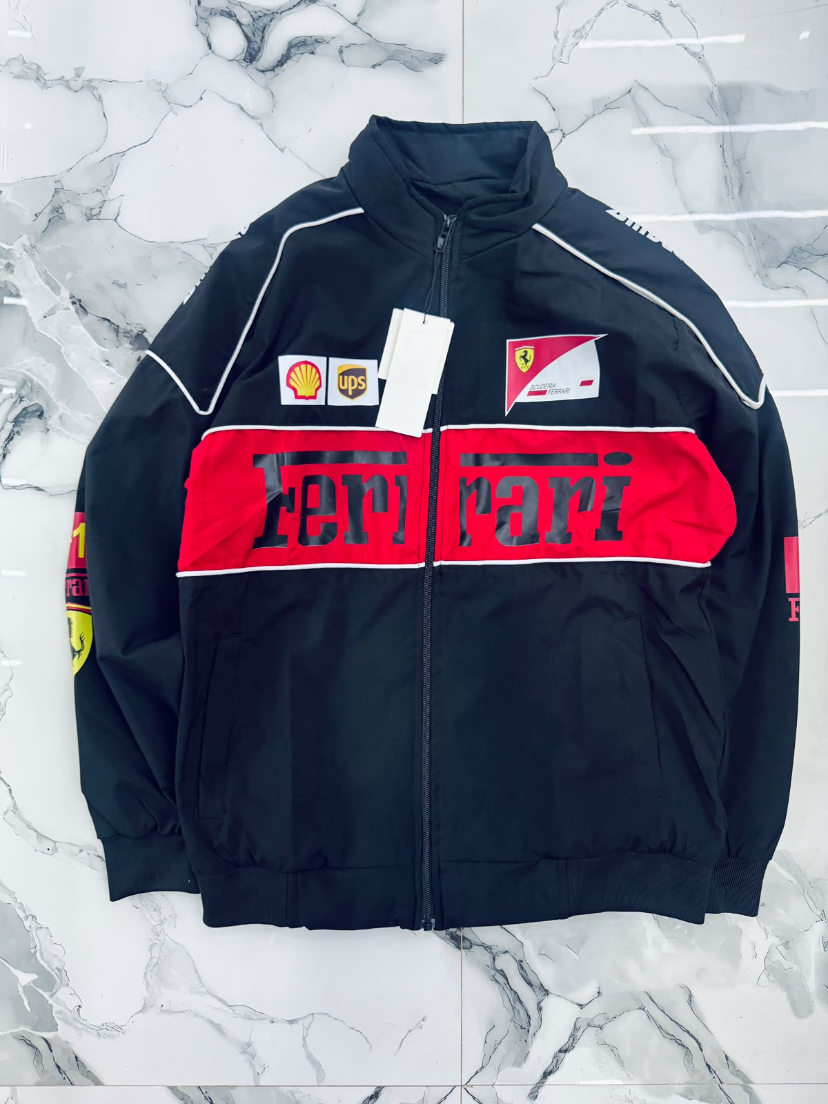 Scuderia Ferrari Racing Team Zip-Up Jacket – Black/Red Edition
