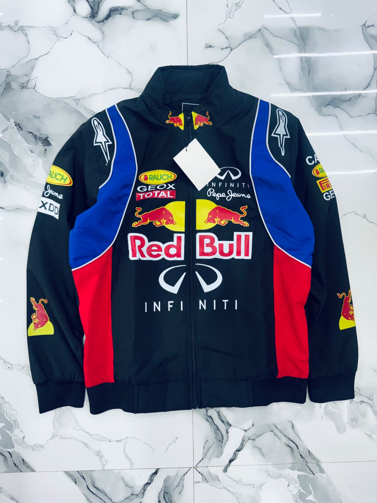 Red Bull Racing Team Zip-Up Jacket – Black/Blue/Red Edition