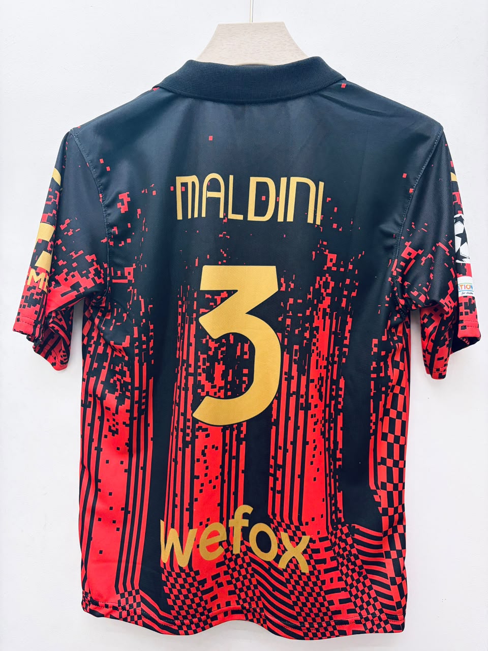 AC Milan – Paolo Maldini #3 Oversized Collar Embroidery Jersey (2022–23 Retro/Concept Digital Pixel Kit)
