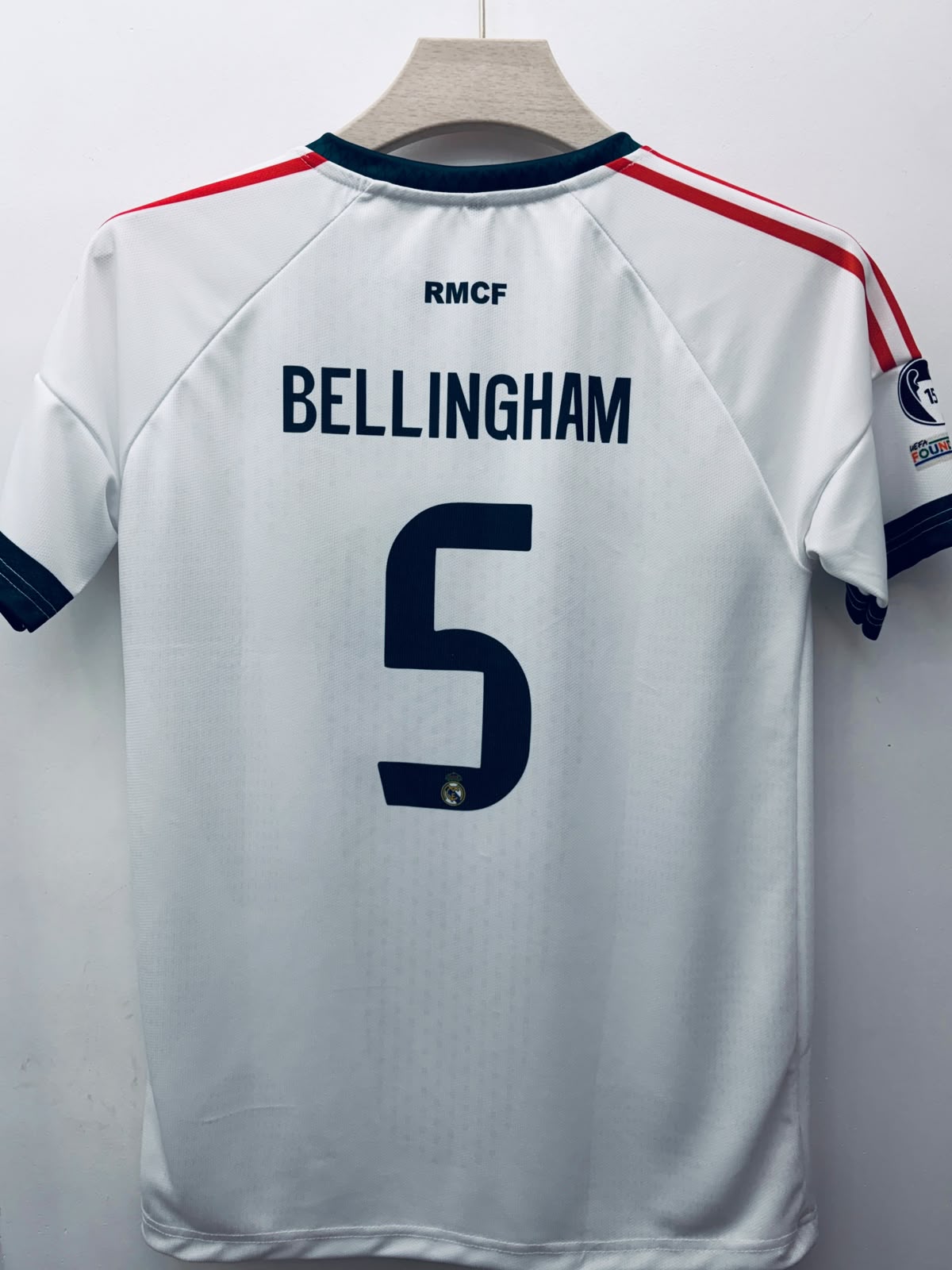Real Madrid – Jude Bellingham #5 Round Neck Embroidery Jersey (2024–25 Home Kit)
