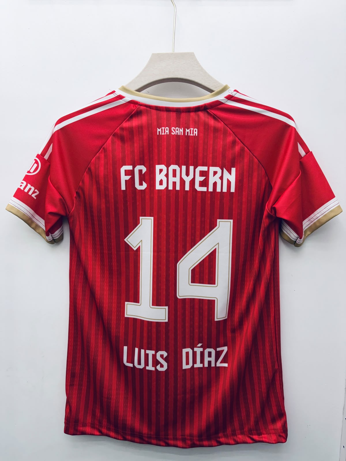 FC Bayern Munich – Luis Díaz #14 Round Neck Embroidery Jersey (2024–25 Home Kit)